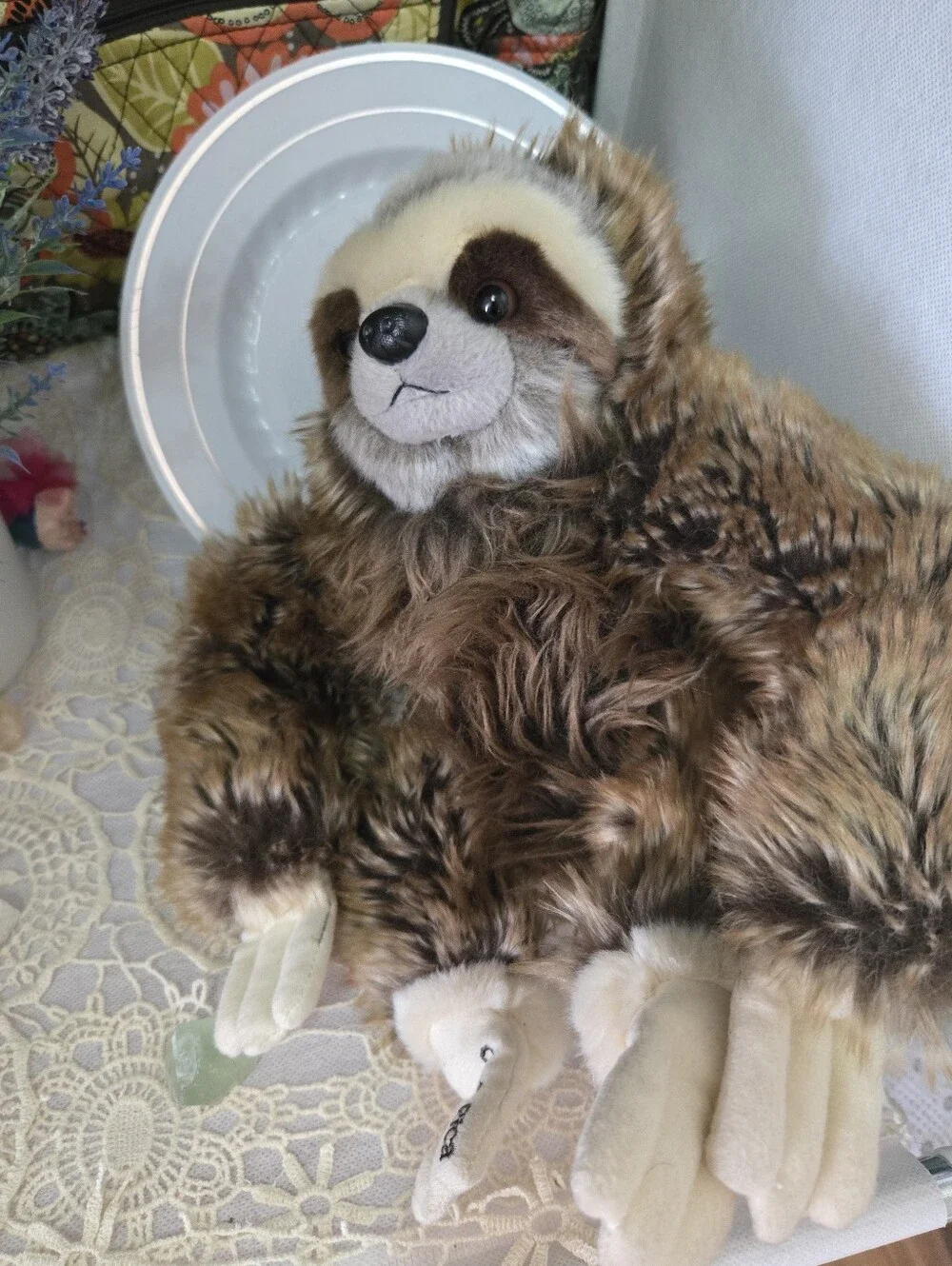 4/$15 Aurora World Sloth Plush Stuffed Animal Brown Tan Cream
